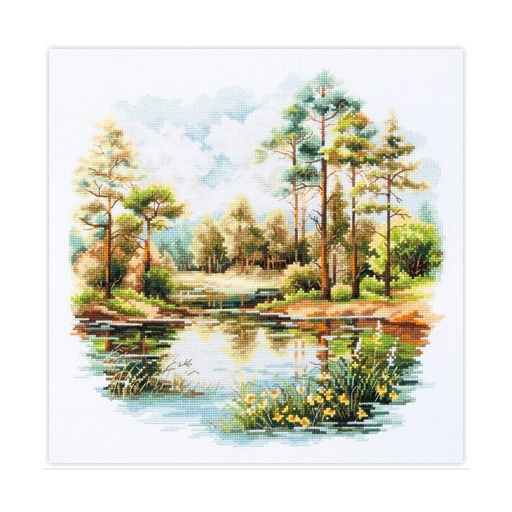 Embroidery kit Forest Lake