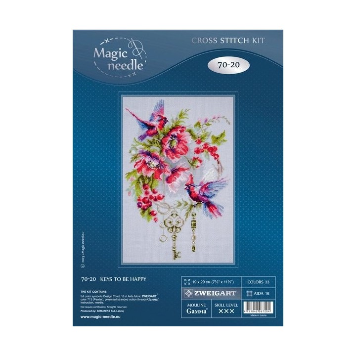 Kit de broderie Les clés du bonheur
