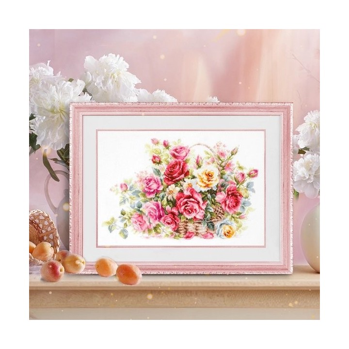 Borduurpakket Mand met rozen