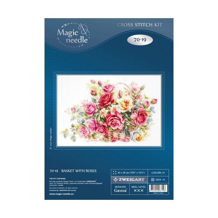 Stickset Korb mit Rosen