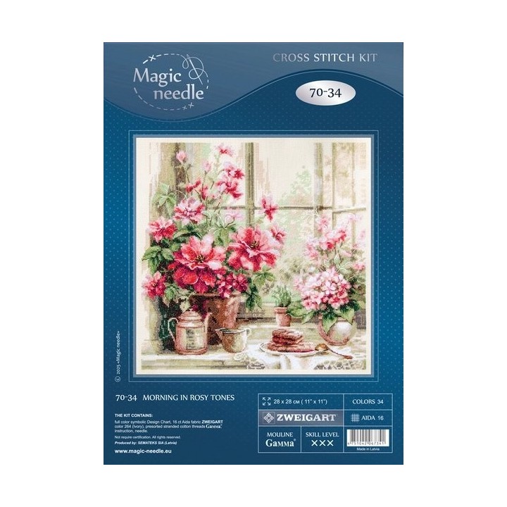 Kit de broderie Matin aux tons rosés