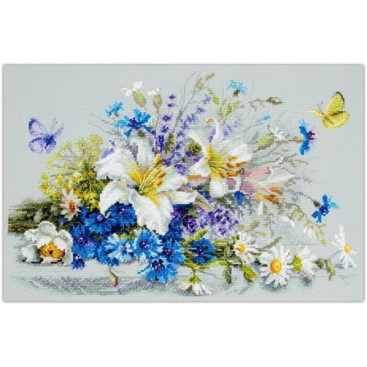 Kit de broderie Lys et bleuets
