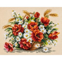 Borduurpakket Boeket wilde bloemen