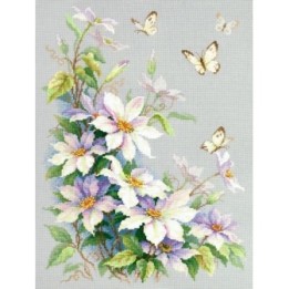 Embroidery kit Clematis