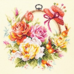 Embroidery kit Roses for Needlewoman