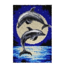 Latch hook rug kit Dolphins 4250