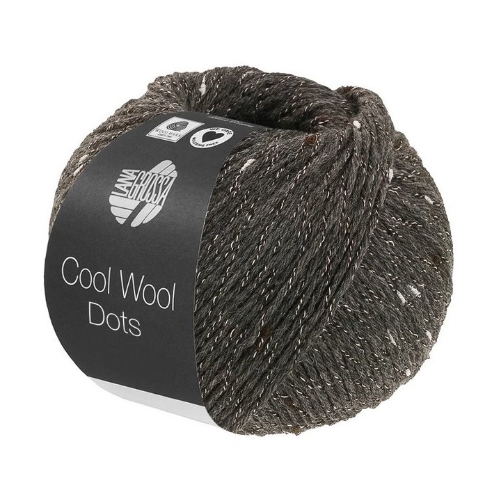 Lana Grossa Cool Wool Dots Dark grey 010