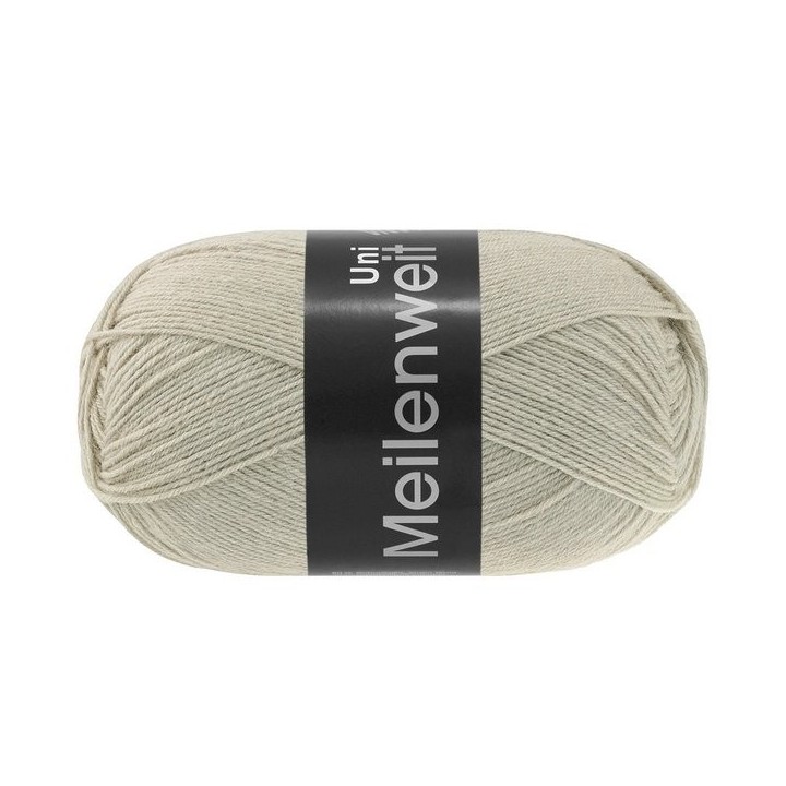 Lana Grossa Meilenweit Uni 100 Graubeige 1398