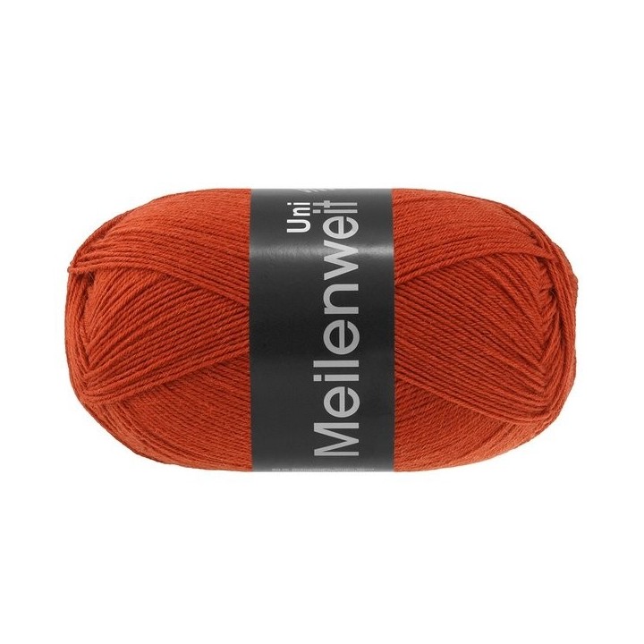 Lana Grossa Meilenweit Uni 100 Brun cannelle 1400