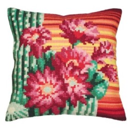 Coussin à broder Cactus au coucher du soleil 5101