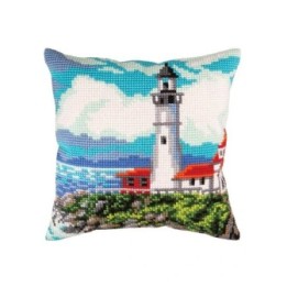 Coussin à broder Phare au bord de la baie 5430