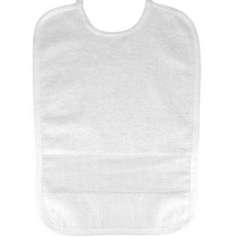 Bavoir éponge  blanc