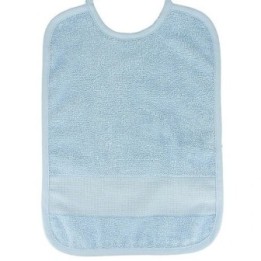 Bavoir éponge  bleu clair