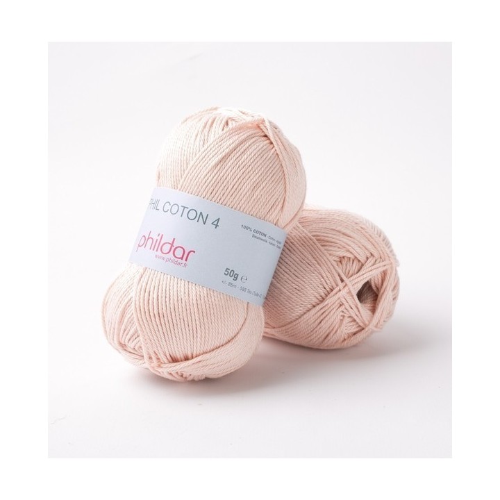 Phildar Phil Coton 4 laite de rose