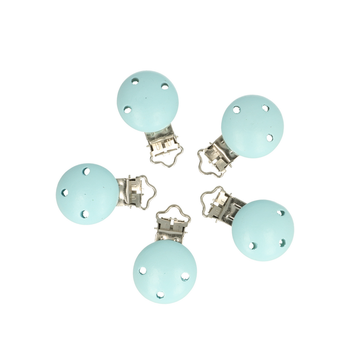  Houten speenklem baby blauw