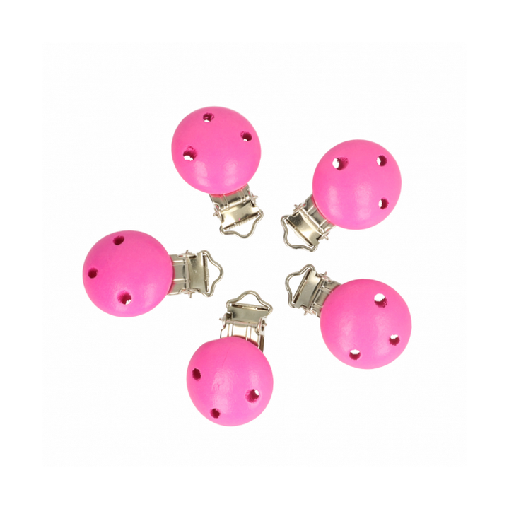   Houten speenklem hard roze