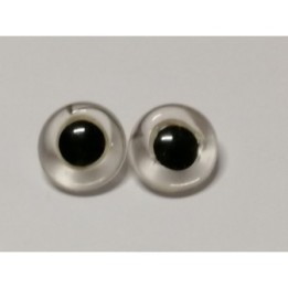   Tierauge Glas zum Nähen 15 mm klar