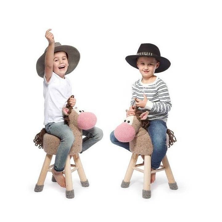   Tabourets animaliers au crochet partie 1