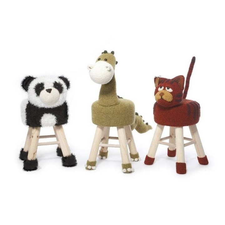   Animal stool crochet part 2