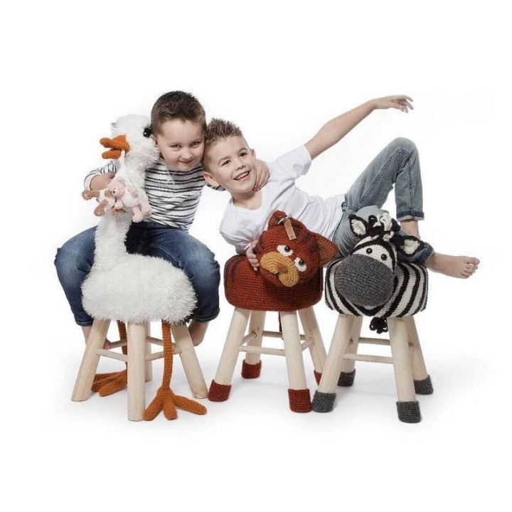   Animal stool crochet part 2