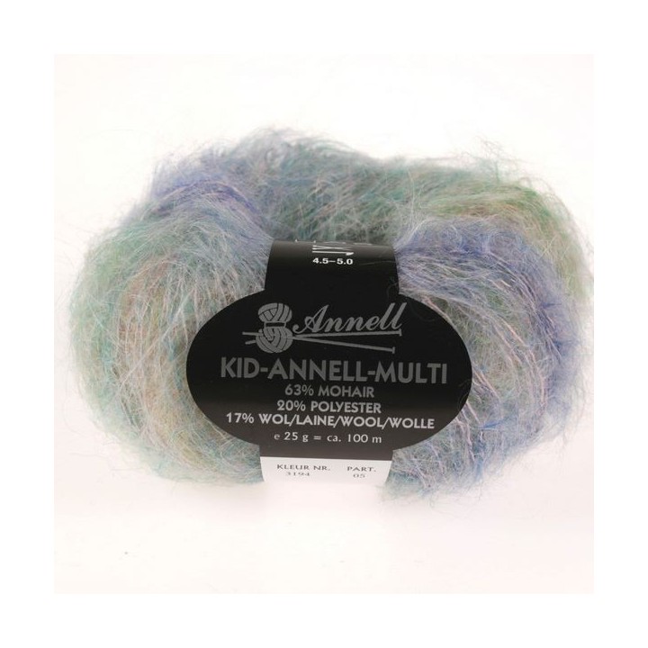 Mohair breiwol Annell Kid Annell Multi 3194