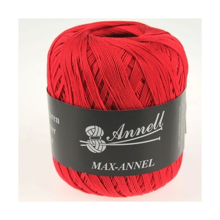 Crochet yarn Annell Max 3412 Red