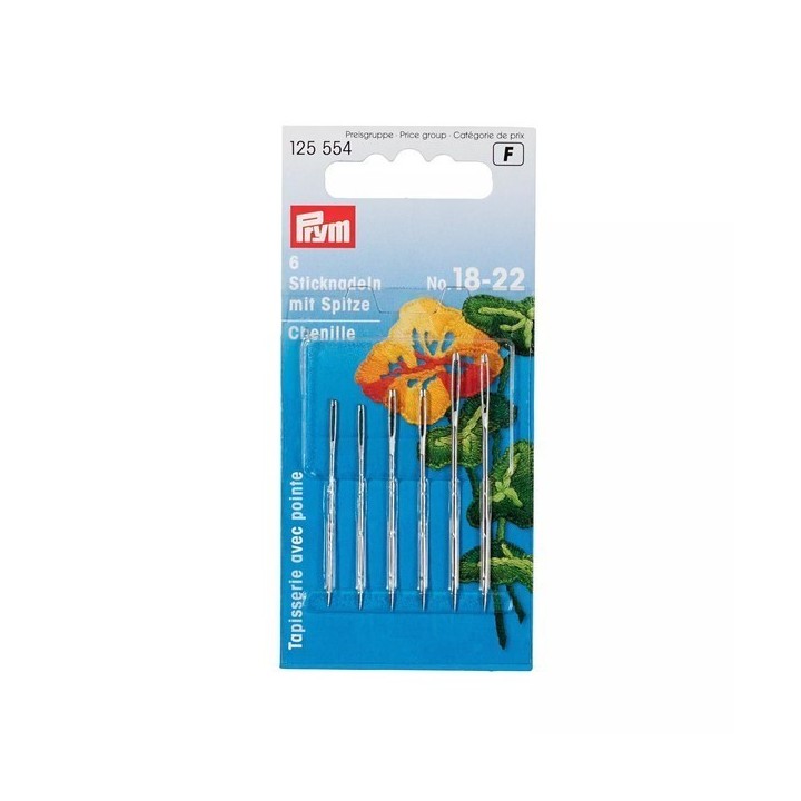 Chenille needles with sharp point 18-22