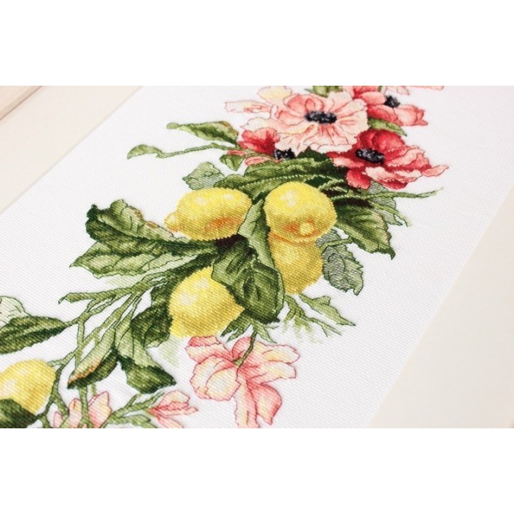Luca-S Stickset Blumen und Zitrone