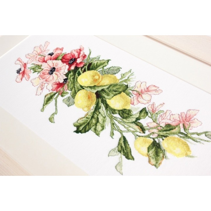 Luca-S Borduurpakket Bloemen en citroenen