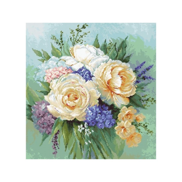 Luca-S Kit de broderie bouquet floral 1