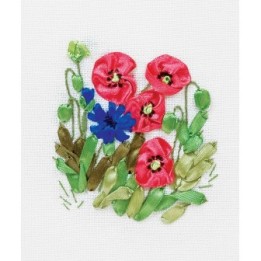 Panna Kit à broder Coquelicots et bleuets