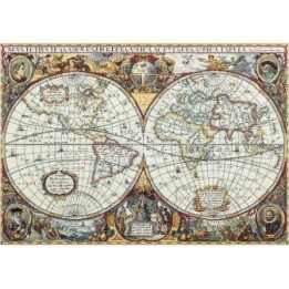 Panna Kit de broderie Carte géographique du monde
