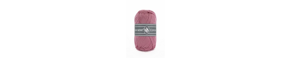 Durable Coral Haakgaren - 100% Gemerceriseerd Katoen
