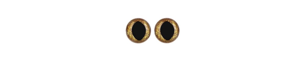Yeux de sécurité chat à paillettes