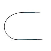 Asymmetrical circular knitting needles