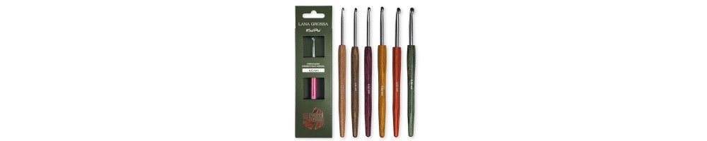 Lana Grossa Crochet poignée en bois